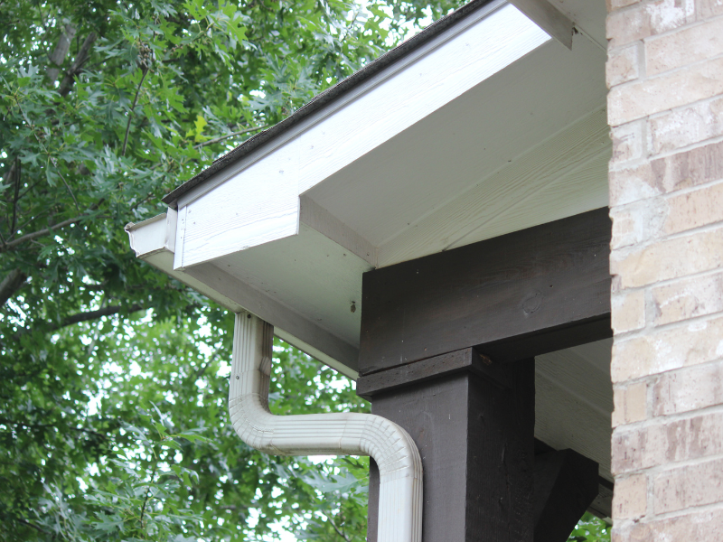 Image of seamless gutters installed on a home in San Antonio, TX.