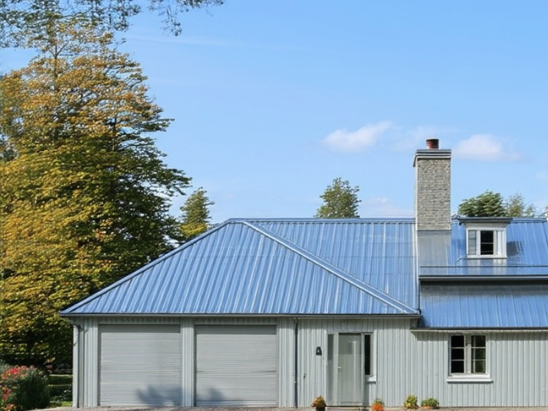 An image of a steel gray metal roof in San Antonio, TX.