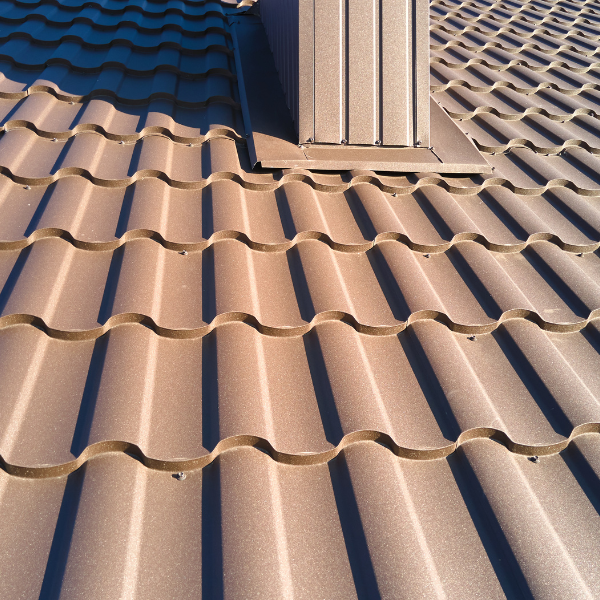 An image showing metal shingles.