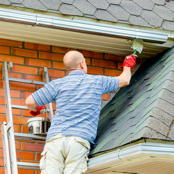 An image showing a house being repainted.