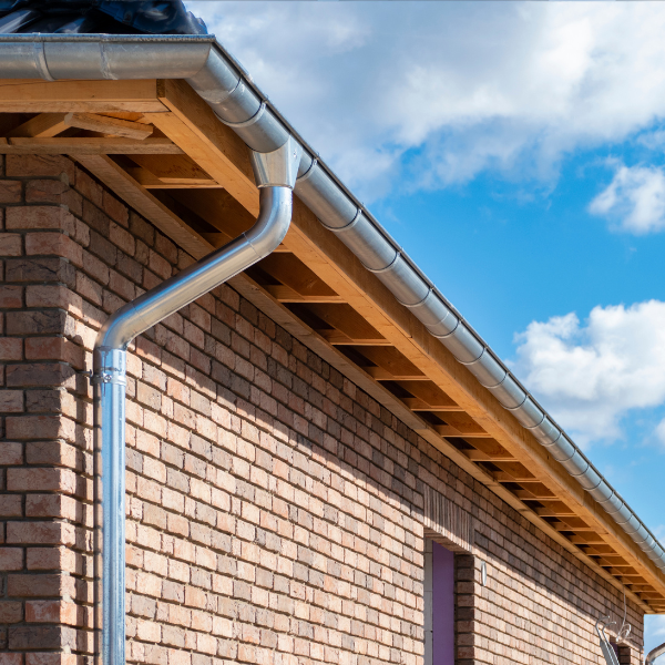 An image showing historic San Antonio buildings with specialized gutters.