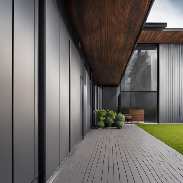 An image showing metal siding panels withstanding harsh weather conditions.