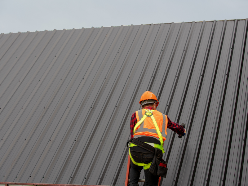 An image showing metal roofing services by Spartan Roofing &amp; Siding.