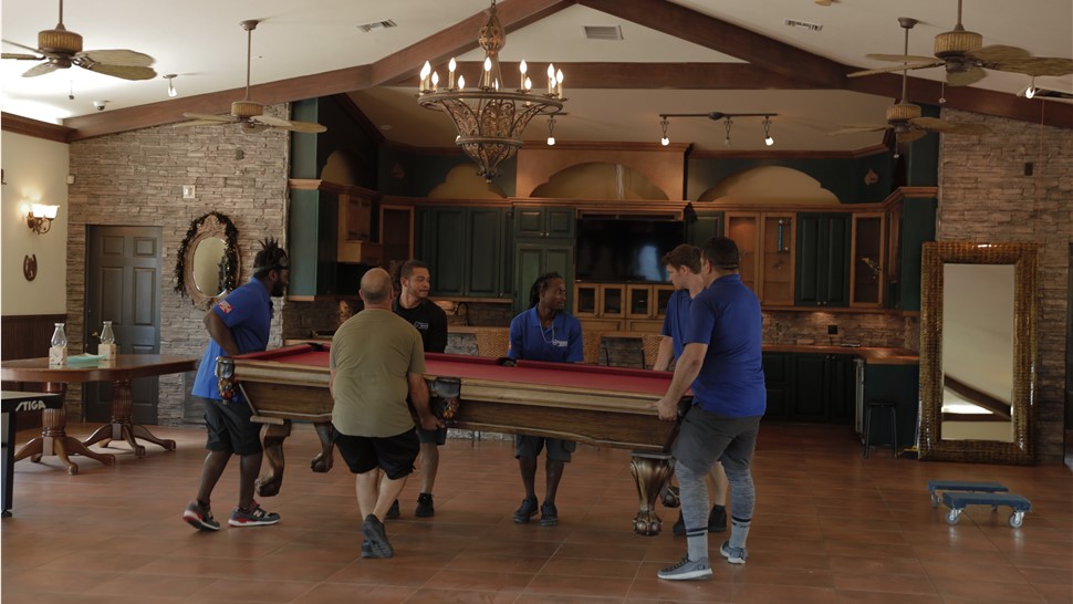 Moving recreation table for a South Florida Hotel Move