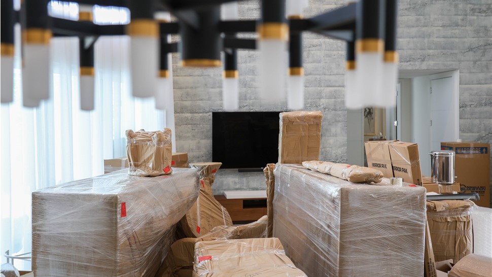 Custom packed furniture for Miami household move.