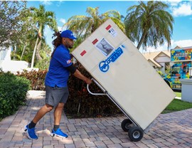 Loading custom crate for interstate move.