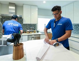 Fort Lauderdale kitchen packed for home move.