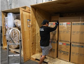 Packing in warehouse for interstate move.