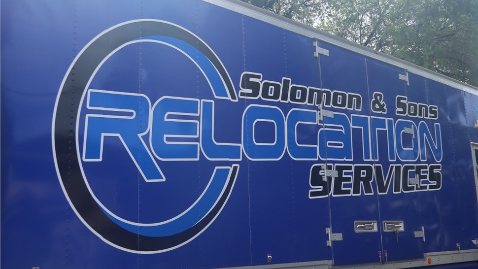 Solomon & Sons moving truck during a residential move in Miami, Florida