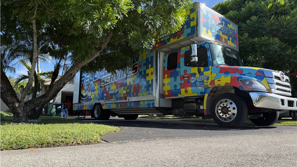 Solomon and Sons moving truck for long-distance residential move from Miami Florida