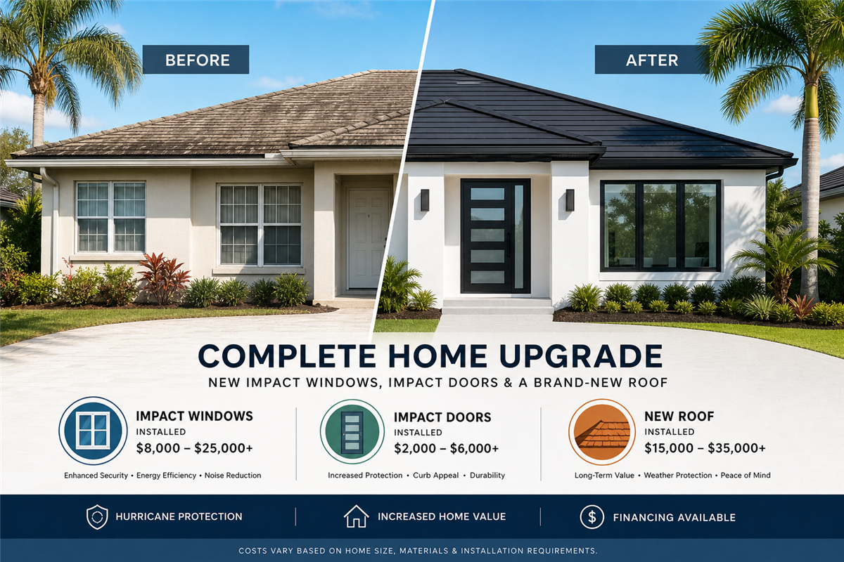 Cost to Replace Windows, Doors & Roof in Florida