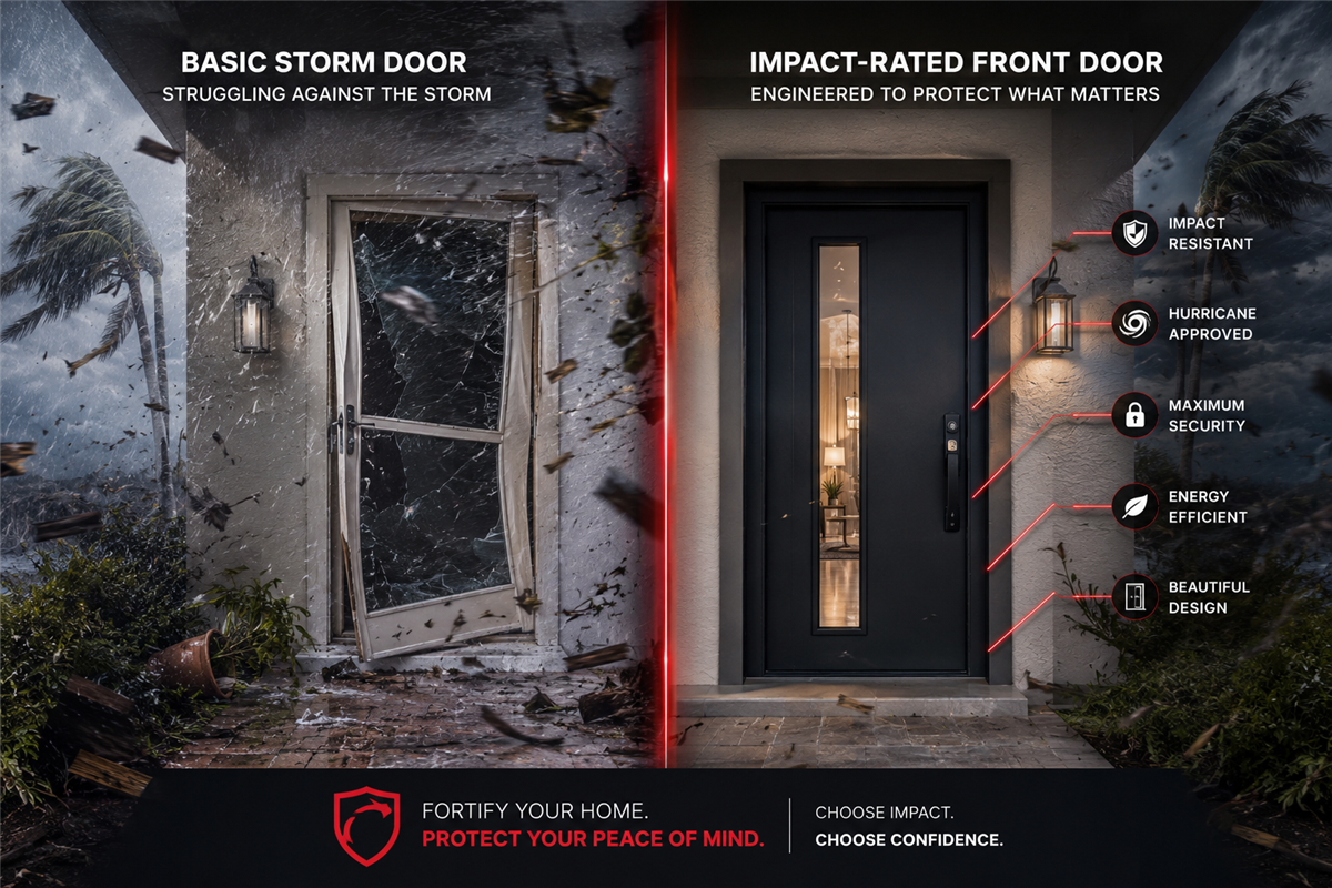 Impact Doors vs Storm Doors: What’s the Difference?