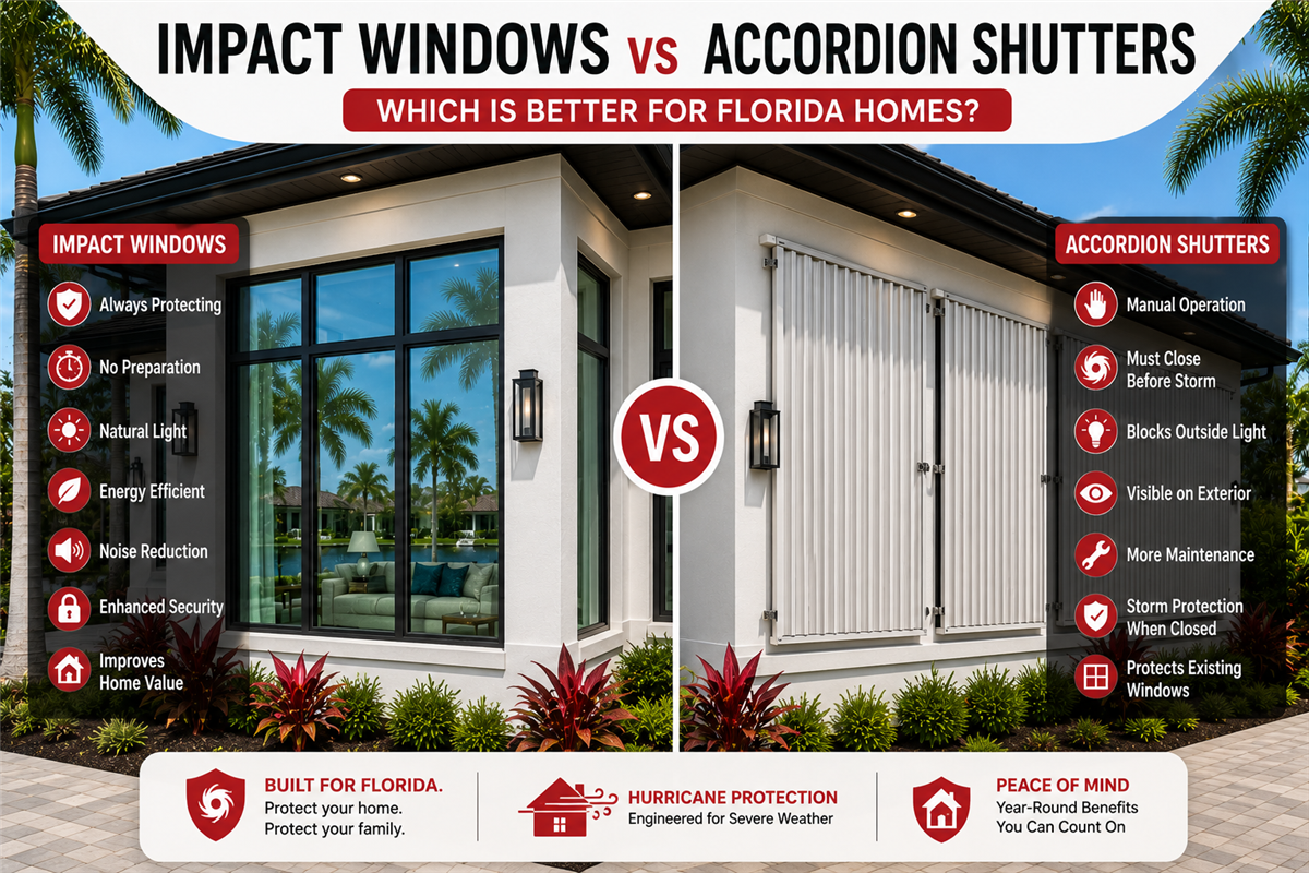 Impact Windows vs Accordion Shutters | Which Is Better for Florida Homes?