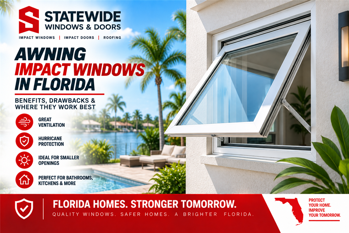 Awning Impact Windows in Florida: Benefits, Drawbacks & Where They Work Best