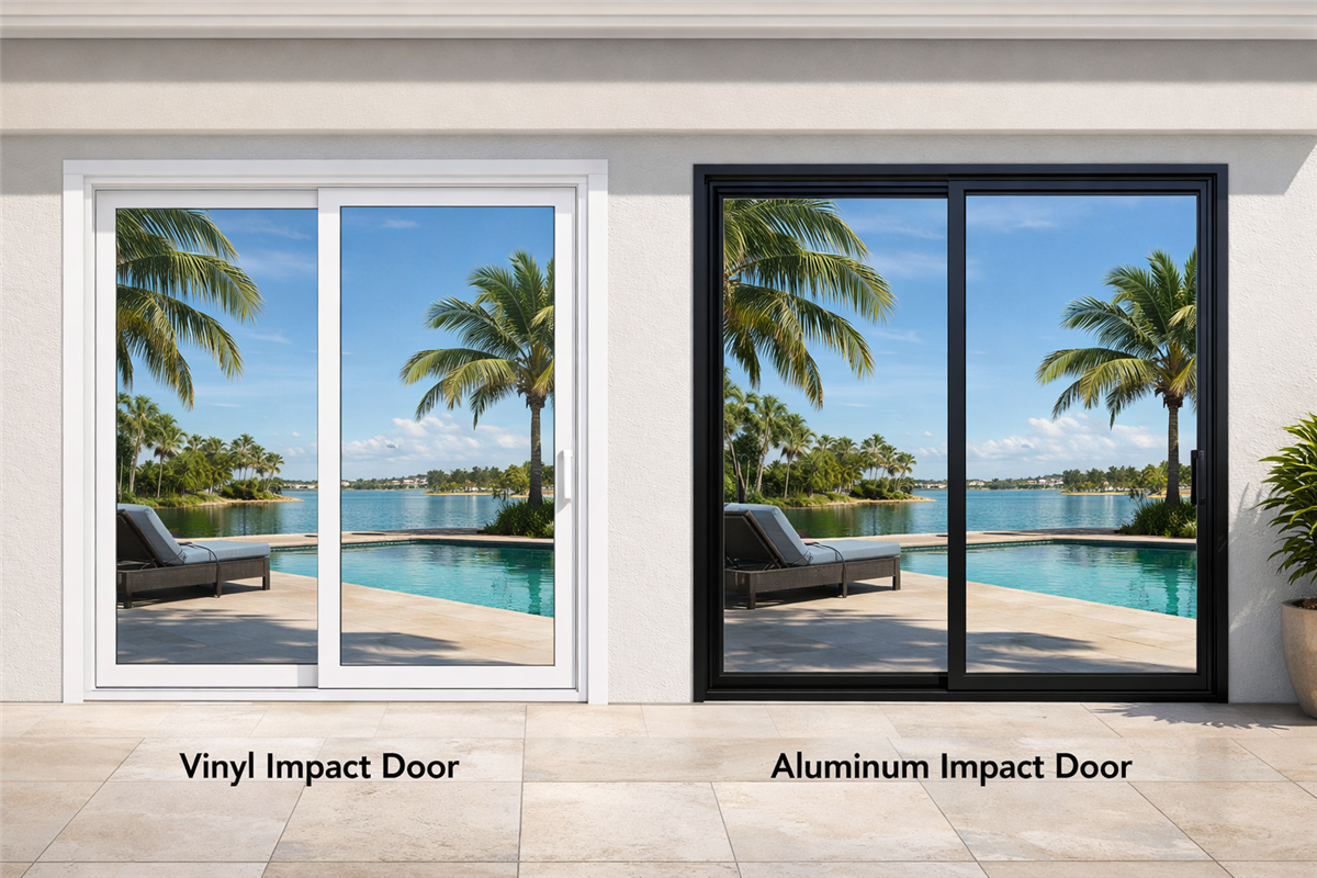 Vinyl vs Aluminum Impact Doors: Which Is Best in Florida?