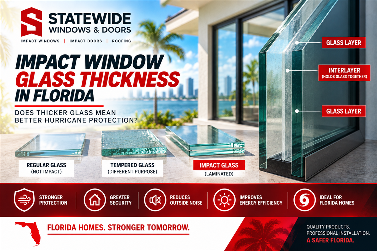 Impact Window Glass Thickness in Florida: Does Thicker Glass Mean Better Hurricane Protection?