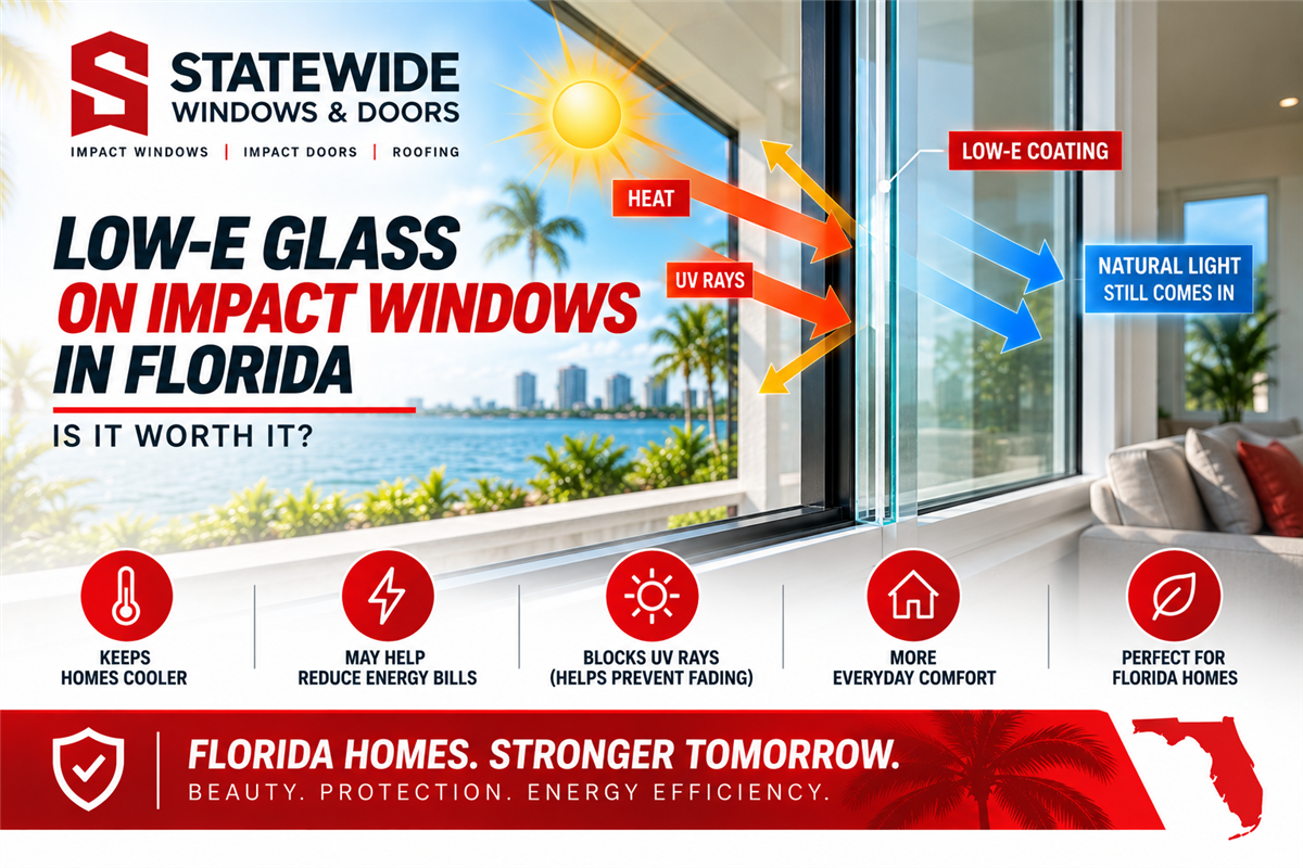 Low-E Glass on Impact Windows in Florida: Is It Worth It?