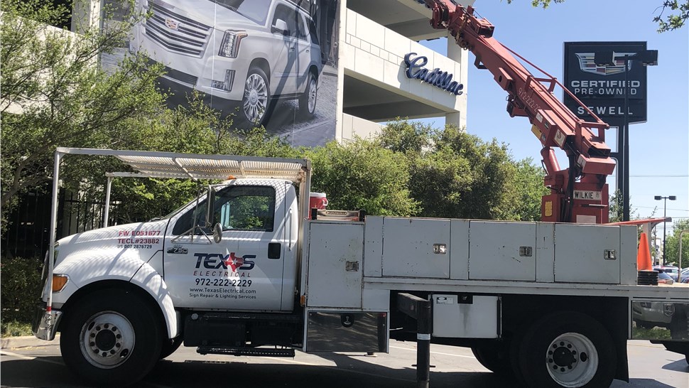 Signs Project Project in Garland, TX by Texas Electrical