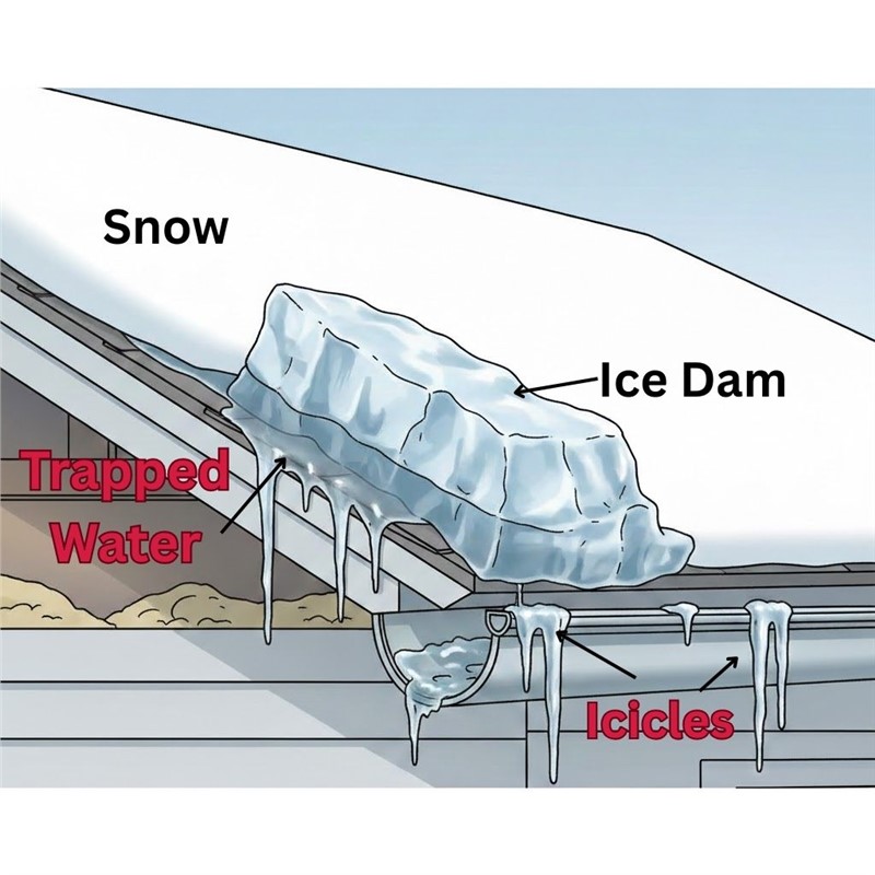 Diagram of an Ice Dam