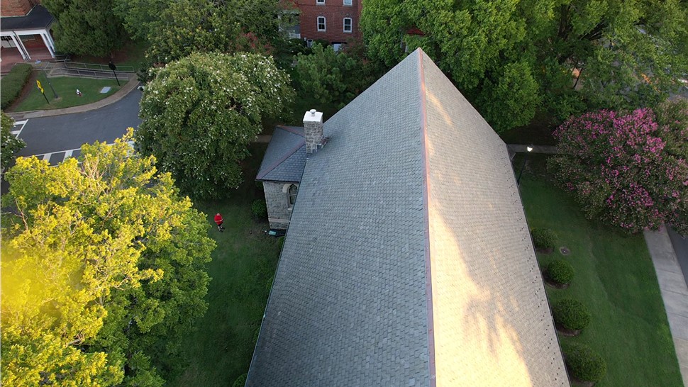 Finished Buckingham slate roof restoration in Fort Monroe Historic District, VA
