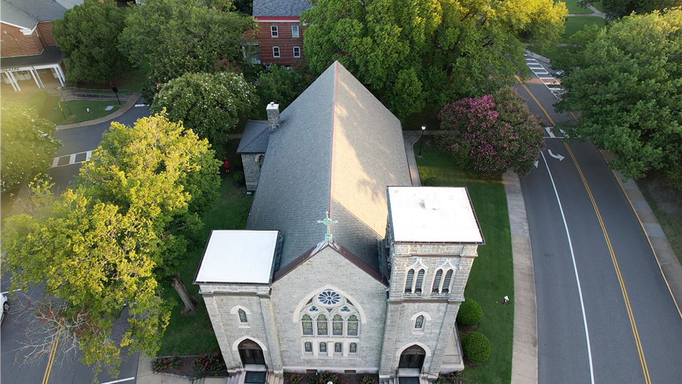 Finished Buckingham slate roof restoration in Fort Monroe Historic District, VA