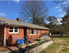 Gutters, Roofing Project in Hayes, VA by The Roofing Company