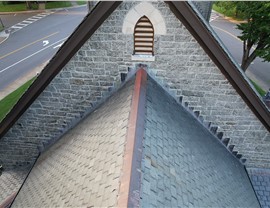 Finished historic slate roof restoration in Fort Monroe Historic District, VA
