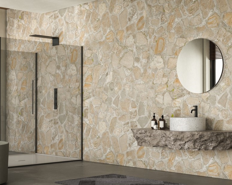 Natural stone bathroom
