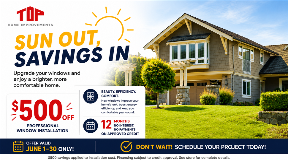 A well-maintained craftsman-style home exterior with large decorative windows, stone accents, and lush green landscaping — illustrating the curb appeal of a professional window installation.