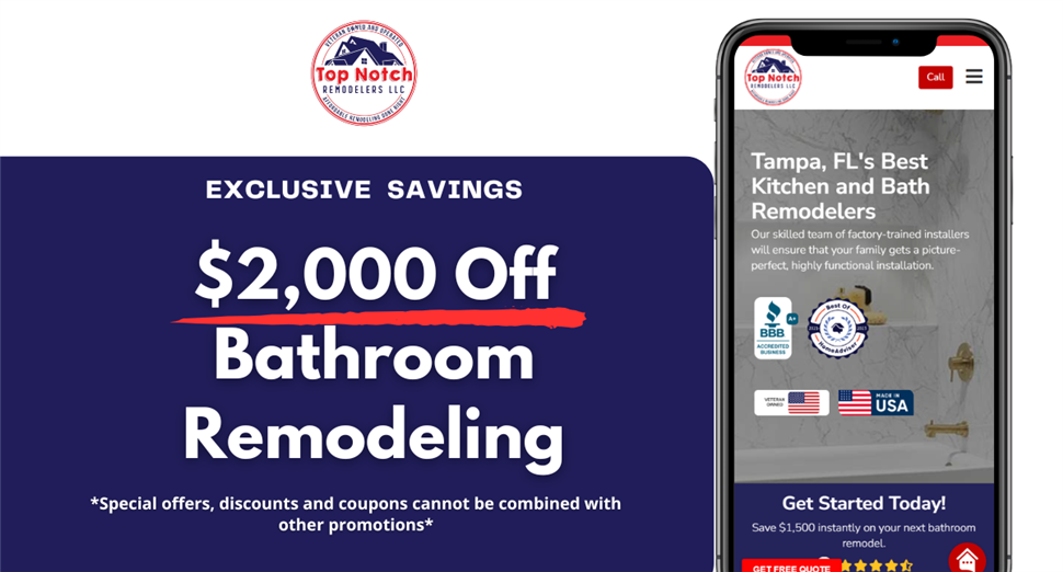 $2,000 Bath and Shower Remodel Offer!