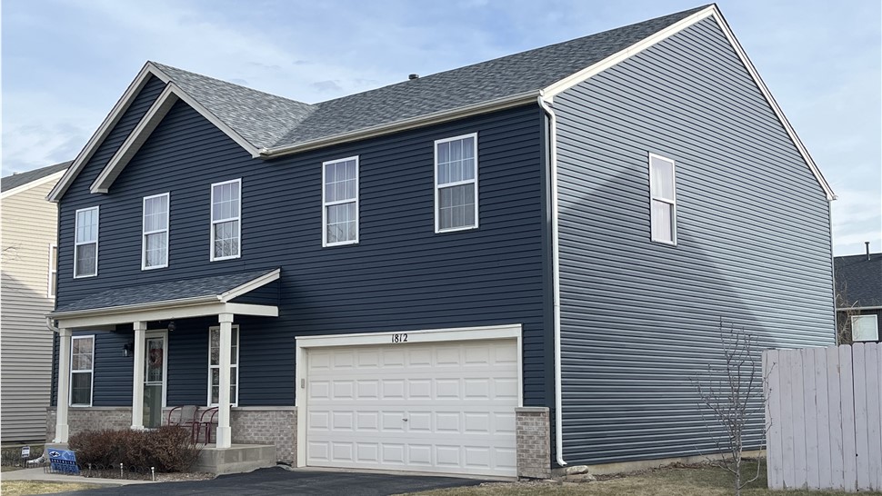 Woodale, Bloomingdale, Grayslake, Joliet, Plainfield, satisfied customer, seamless gutters, siding hail damage, siding repair, roofing repair, seamless gutter systems, affordable, wind damage.