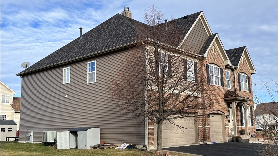 Woodale, Bloomingdale, Grayslake, Joliet, Plainfield, satisfied customer, seamless gutters, siding hail damage, siding repair, roofing repair, seamless gutter systems, affordable, wind damage.