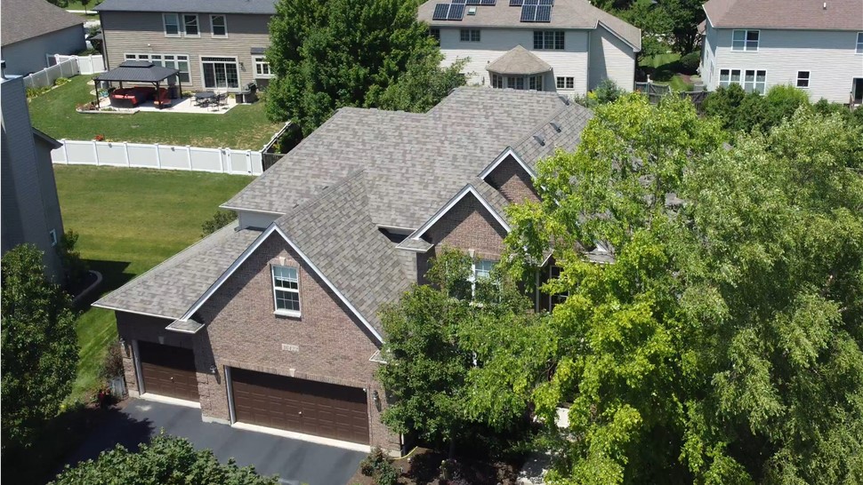 Plainfield Roof Aerial Picture; Plainfield Roof Replacement