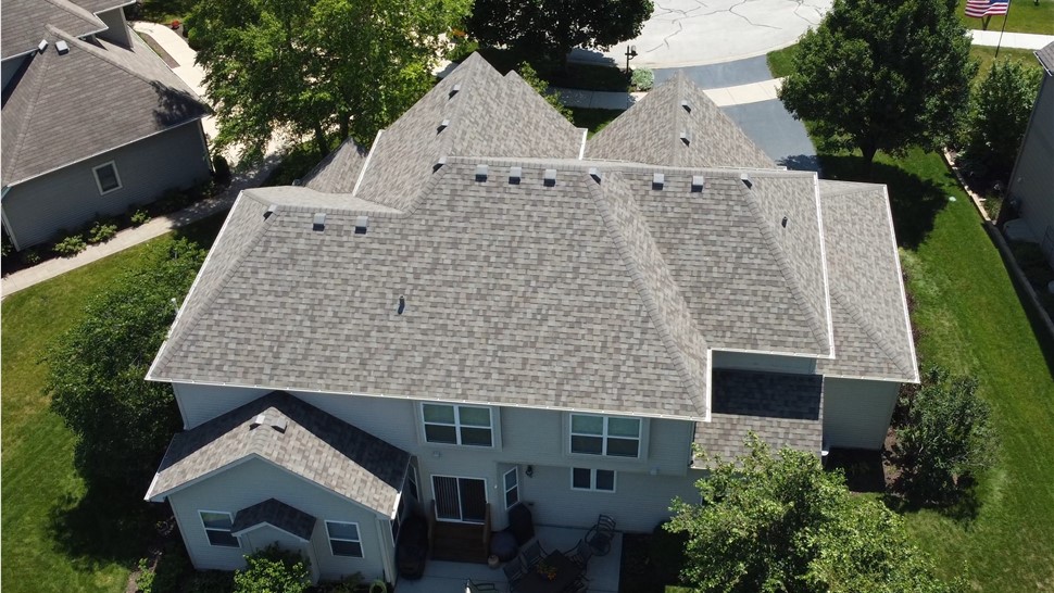 Plainfield Roof Aerial Picture; Plainfield Roof Replacement