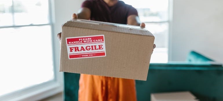 careful handling of fragile items during a move