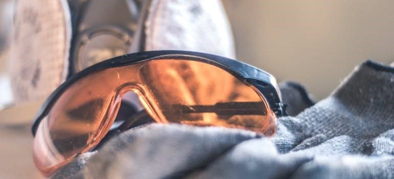 safety gear with goggles for staying cool during a warm weather Bay Area move