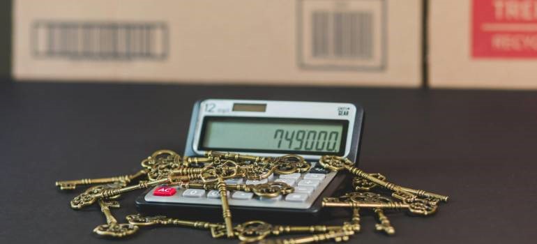 Calculator with keys