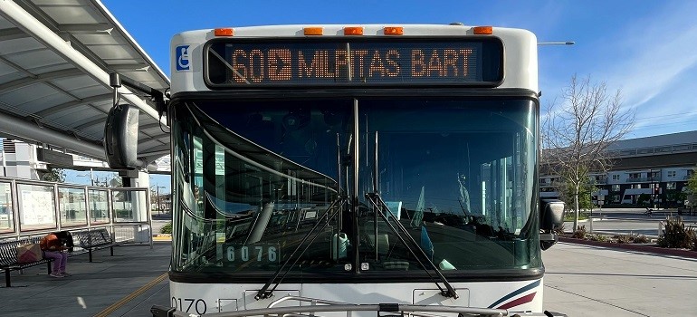 a BART bus, useful for commuting after moving to Alameda CA.