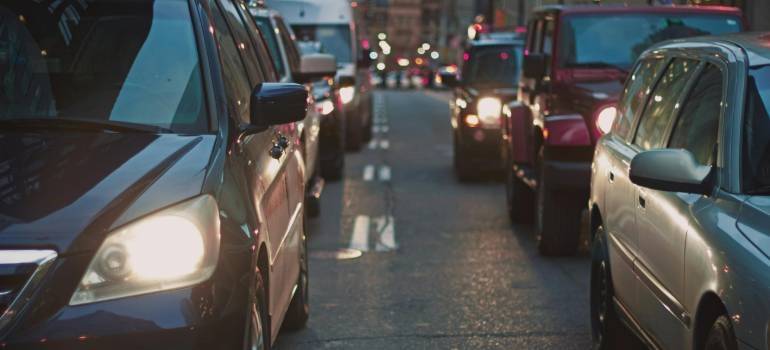 busy traffic during a September move to San Leandro.