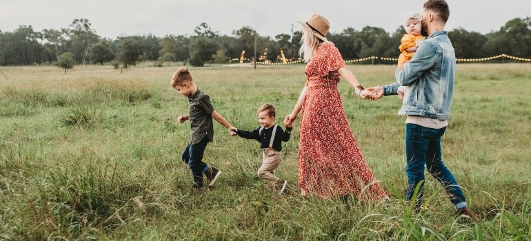 Family walking 