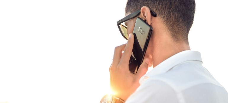 Person on a phone call