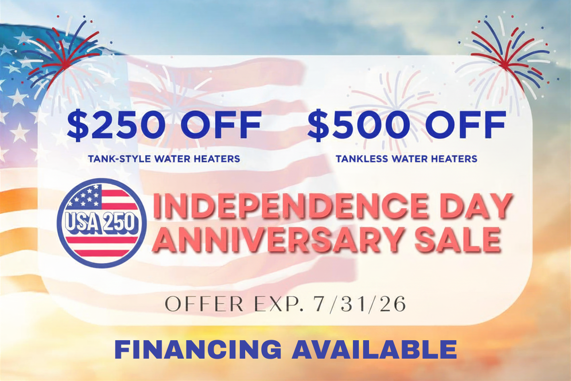 Celebrate Independence Day with Savings on a New Water Heater