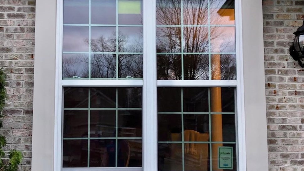 ProVia double-hung vinyl window installed on brick home in New Jersey by Warner Exteriors & Solar