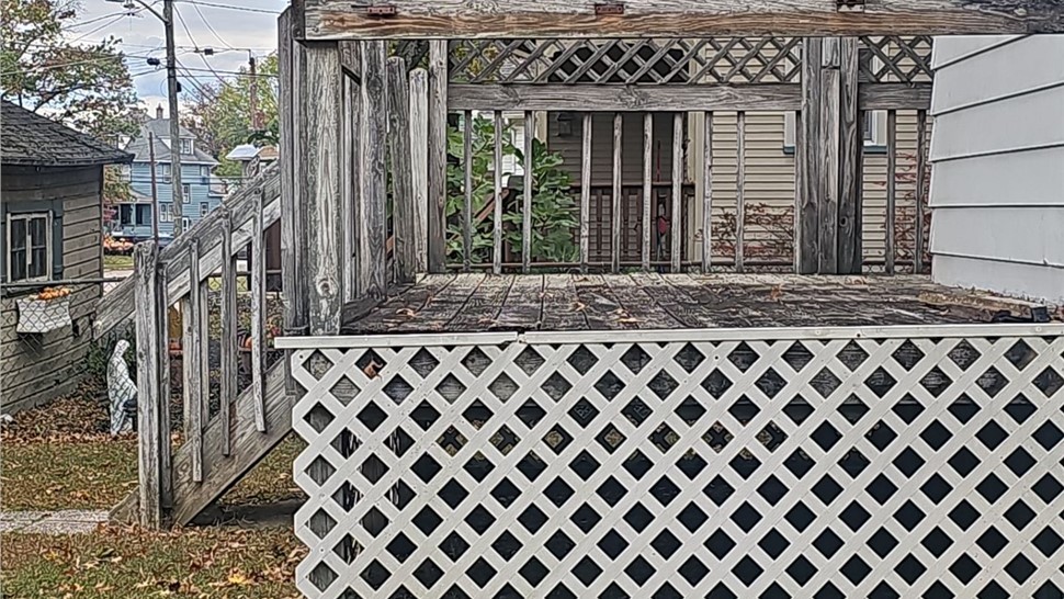 Old deck before demolition in Pennsauken NJ