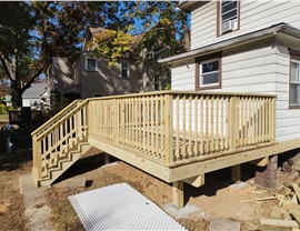 New treated wood deck installation in Pennsauken NJ