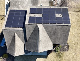 Wind damaged roof before replacement in Clarksboro NJ