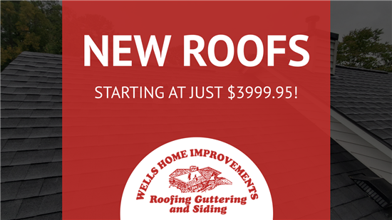 New Roofs Starting at Just $3999.95!