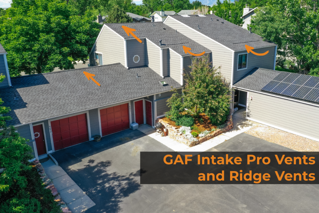 GAF Intake Pro Vents and Ridge Vents create proper roof ventilation