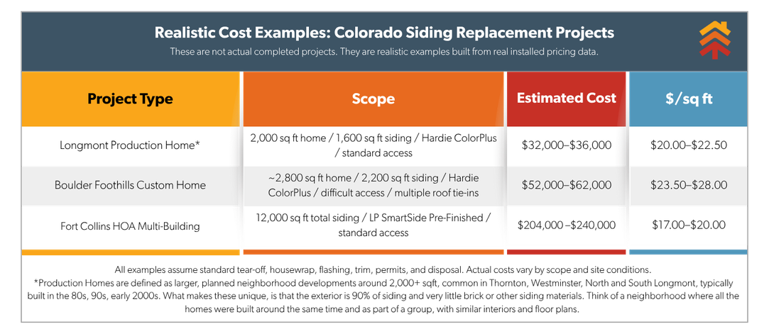 Siding Replacement Cost Colorado Realistic Examples