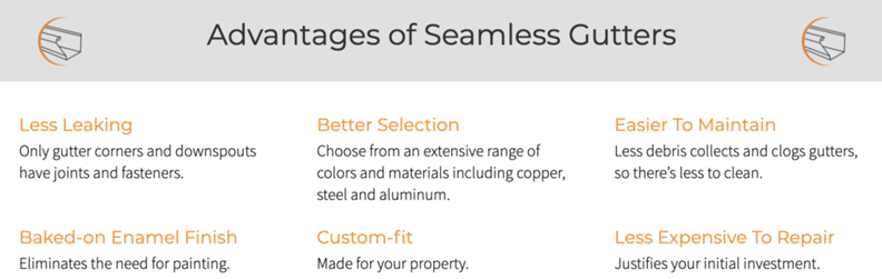 Advantages of seamless gutters